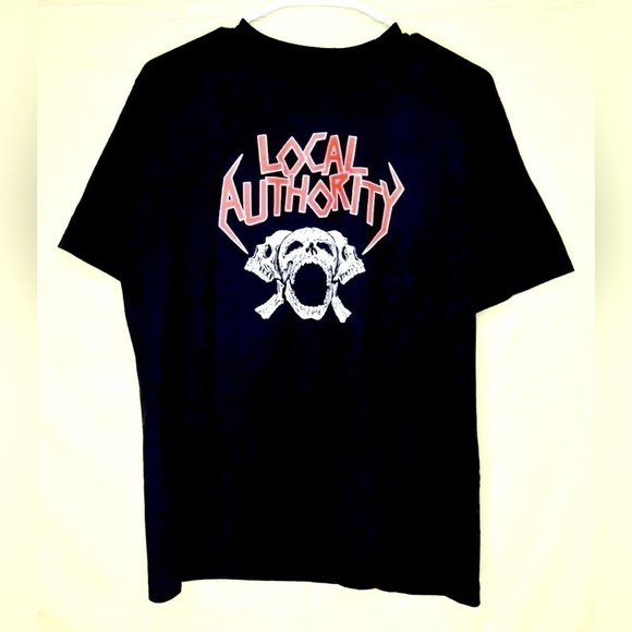 Local Authority Tri Skull Tour Print James Perse Los Angeles Unisex Size Small - Picture 1 of 6